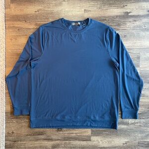 G/FORE Luxe Crewneck Long Sleeve Shirt Mens Size XL Mid Layer Golf Pullover Teal